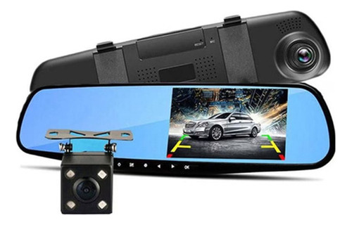 Camara Auto Trasera Y Delantera Grabacion Espejo Retrovisor