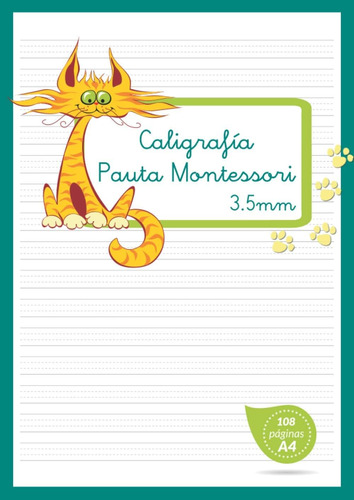 Libro: Pauta Montessori 3.5mm: Libreta Pautada - Cuaderno Pa