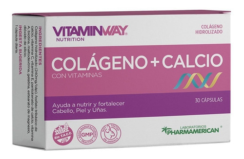 Vitamin Way Colageno + Calcio Con Vitaminas A C Y E 30 Caps 