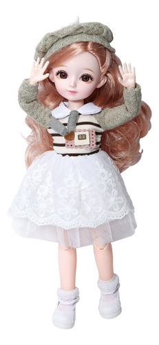 Moda 31cm 23 Flexible Ball Jointed Bjd Girl Doll, Trajes Con