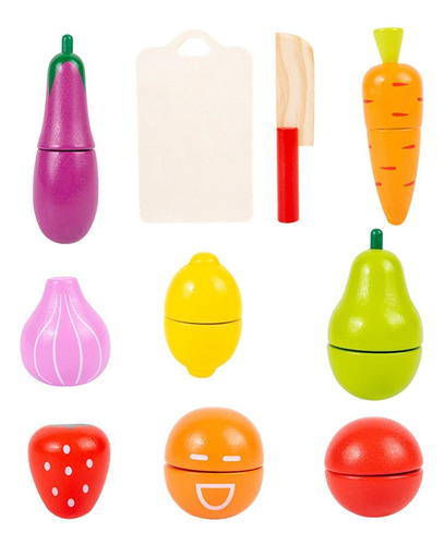 Montessori Frutas Verduras Juguetes Juego De Rol Para Niños