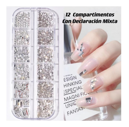 Strass Para Uñas Cristales De Uñas Perlas Nail Art En Caja