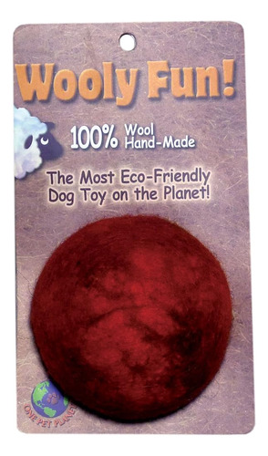 One Pet Planet 86004 2-inch Wooly Fun Ball Dog Toy