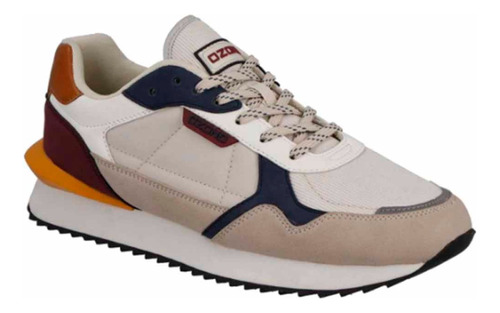 Tenis Ozono Casual Para Caballero Modelo 600801 Beige