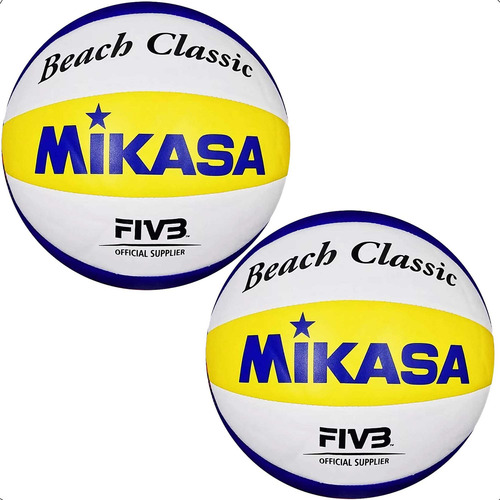 Kit 2 Bola Vôlei Praia Mikasa Bv552c Vxl30 Treino