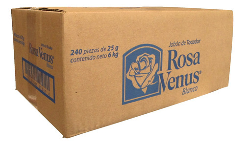 Jabon Rosa Venus Blanco Caja C/240 Piezas De 25 Gr C/u