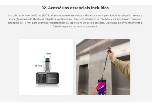Câmera Térmica Para Androide 350°c Mini2 Hikmicro