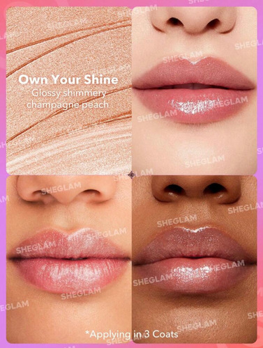Sheglam Barra Labial Brillante Mirror Kiss: Own Your Shine Brillo