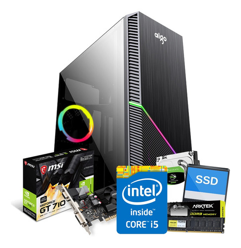 Imagen 1 de 3 de Pc Gamer Nueva Core I5 8gb 120ssd+1tb Tarjeta Video 2gb Wifi