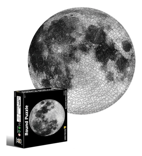 Rompecabezas 1000 Piezas Diseño Luna 3d Redondo 64cm