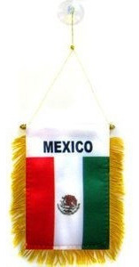 Az Flag Mexico Mini Banner 6  X 4  - Banderin Mexicano 15 X