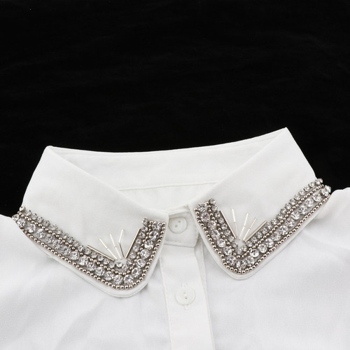Cuello Falso Para Mujer Medias Camisas Blusa Desmontable Con
