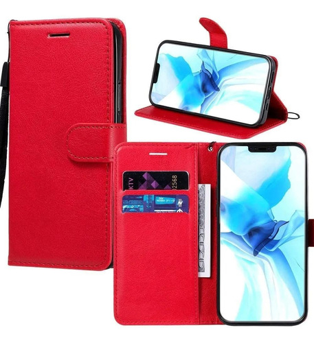 Funda Tarjetero Piel Sintetica Para Samsung S9 Plus + Mica 