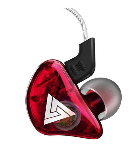 Fone de ouvido QKZ CK5 vermelho