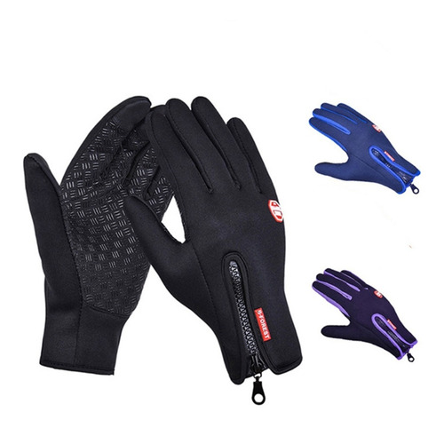Imagen 4 de 7 de Guantes Moto Bici Neopreno Y Polar C/touch Y Antideslizante