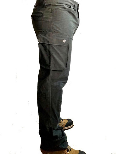 Pantalon Cargo Con Rodilleras Desmontables Gris Plomo Cas
