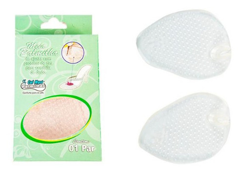 Meia Palmilha De Ajuste Em Silicone P/ Sandália Kit 3 Pares Tamanho Da Calcanheira Único