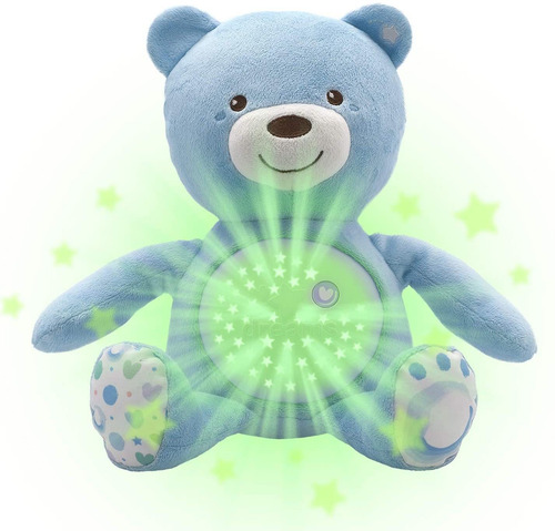 Imagen 3 de 6 de Chicco Azul Oso Peluche Proyector Musical Hora Dormir Bebé