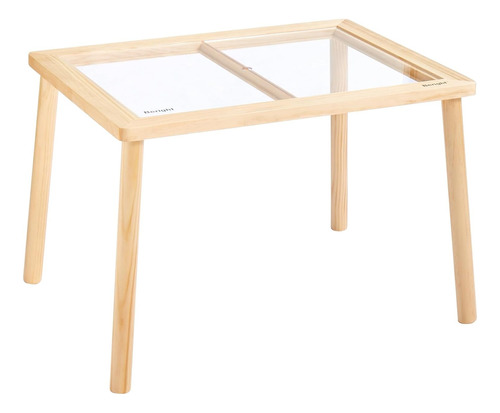 Mesa Montessori Sensorial En Madera De Pino 2 En 1 Niño Niña