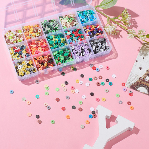 2400 Cuentas De Arcilla Para Hacer Pulseras, Kit De 6 Mm
