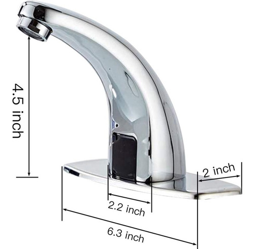 Grifo De Baño Greenspring Con Sensor Automático, Sin Contac