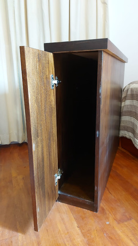 Respaldo Cama Guarda Almohadas Madera Maciza Wengue Marrón Oscuro (Usado)