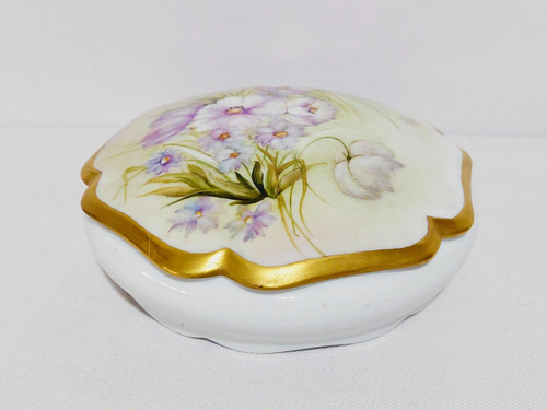 Alhajero De Porcelana Limoges De 15 X 6 Cm