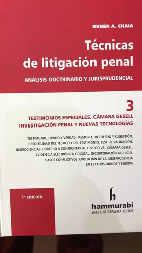 Imagen 4 de 4 de Técnicas De Litigación Penal 3tomos