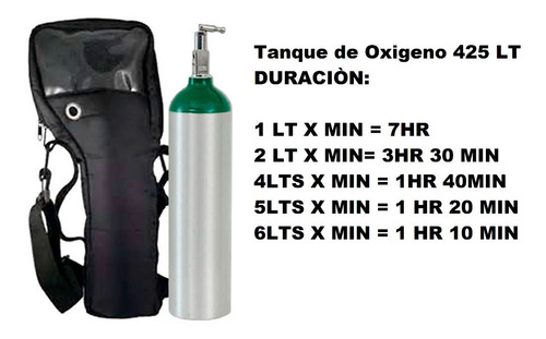Imagen 8 de 9 de Tanque Oxigeno 682l Kit Completo + Tanque 415 Lt Mochila