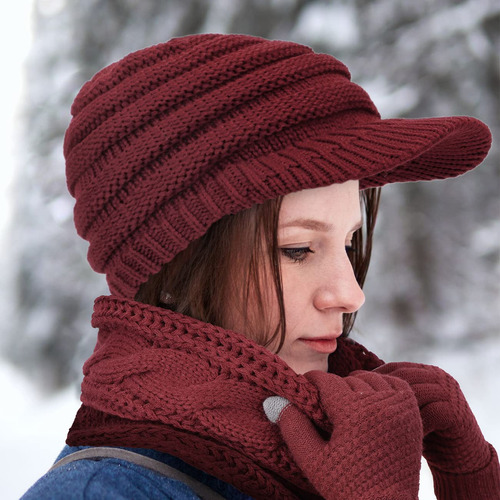 Paquete De 3 Gorros De Punto Invierno Marca Modelo Color Talle Diseño De La Tela