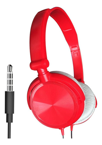 Auriculares Para Computadora Con Cable Rojo F