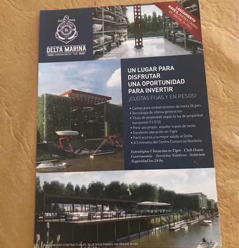 Imagen 6 de 6 de Alquilo Cama Náutica En Delta Marina De 18 Pies Más Expensas, Pago Anual