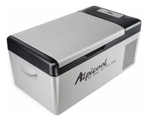 Heladera-freezer Portátil Alpicool /compresor 15 Lts 12/24v Gris