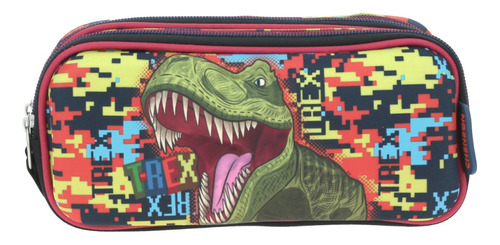 Lapicera Estuche Colores Chenson Niño T-rex Dinosaurio