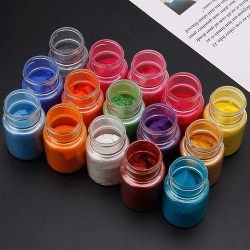 Imagen 5 de 6 de 15 Colores Tintes En Polvo Resina Epoxi Perla Natural Micas