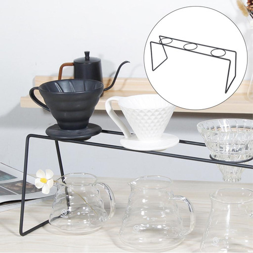 Soporte De Gotero De Café Reutilizable Con Agujeros Negro