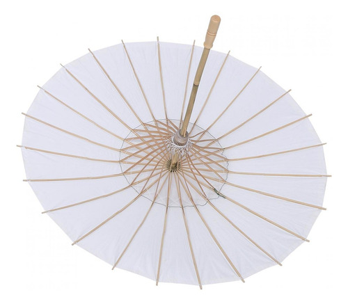 Imagen 5 de 5 de Sombrilla De Papel Para Decoración/recuerdo De Boda, Blanco