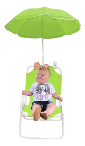 . Silla Plegable Infantil C/paragua Bebes Sol Playa