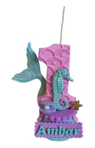 Comprar Vela Temática Sirena - Bajo Del Mar En Porcelana Fria 