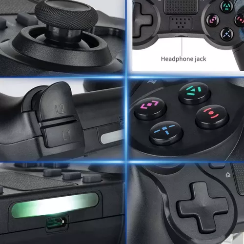 Controle PS4 compatível Playstation 4 Sem Fio com Touch - Preto