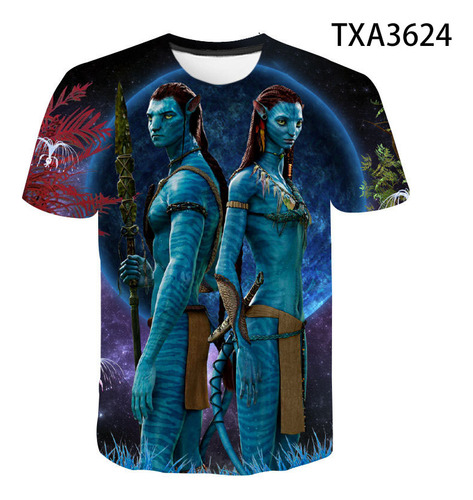 Camiseta Con Estampado De Películas 3d De Avatar De Moda Adu