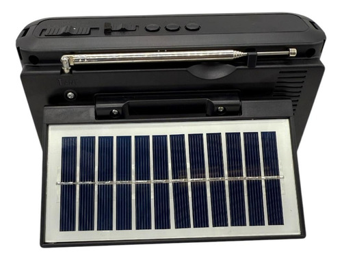 Radio Portátil Bluetooth Recargable Con Panel Solar 3 Bandas