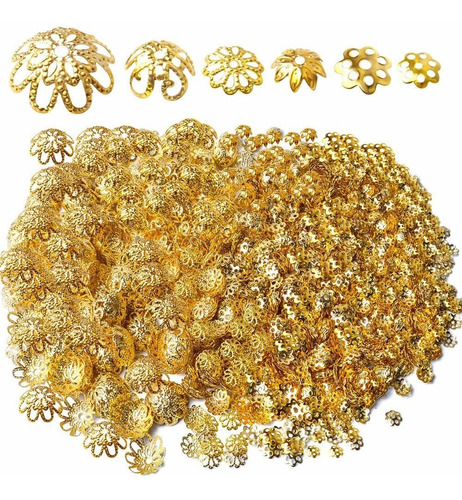 2200pcs Grano Espaciador Flor Perla Tapa Para Joyeria 6