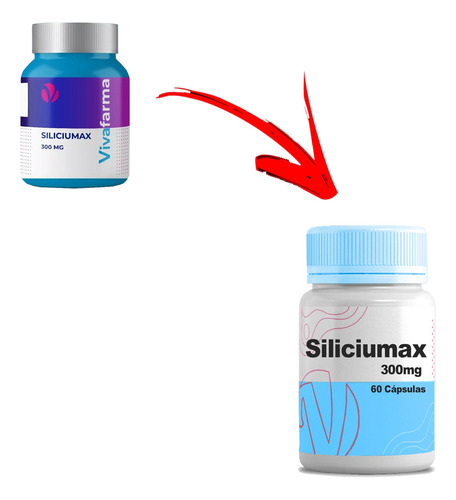 Siliciumax® Silício Orgânico 300 Mg 60 Cápsulas Autentico Sabor Sem Sabor