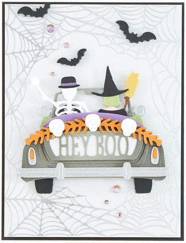 Spellbinders Lites Halloween Sunday Drive - Juego De Troquel