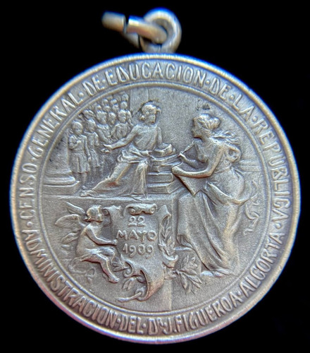 Medalla Argentina. Censo General De Educacion, 1909.