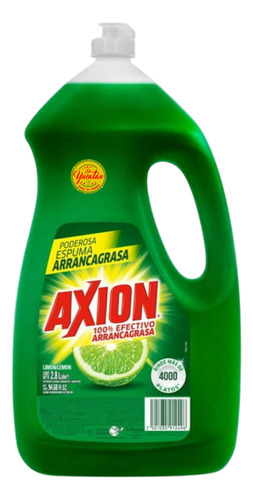 Detergente Lavatrastes Axion Limón Líquido 2800ml En Botella