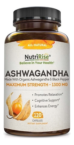 Ashwagandha 1300mg 120caps, Nutri Rise,