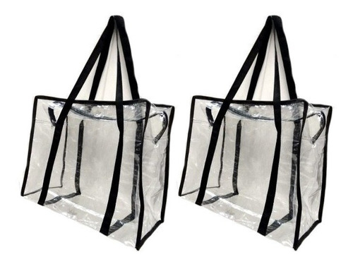 2 Bolsa Pvc Cristal Transparente Jumbo Visita Depen G