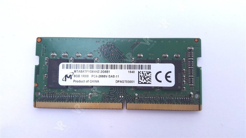 Memoria Micron Ddr4 Pc4 2666 V MTA8ATF1G64Hz-2G6D1 Nota